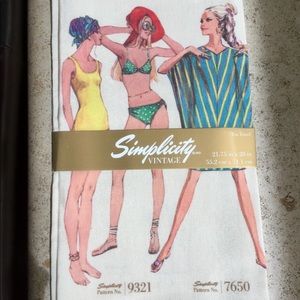Retro looking tea towel Simplicity pattern